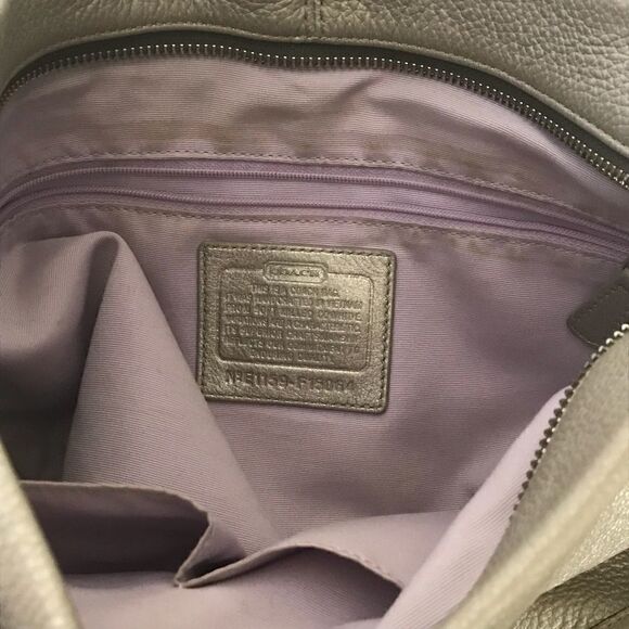 Coach Leather Metallic Hobo Crossbody Saddle Bag - Picture 6 of 7